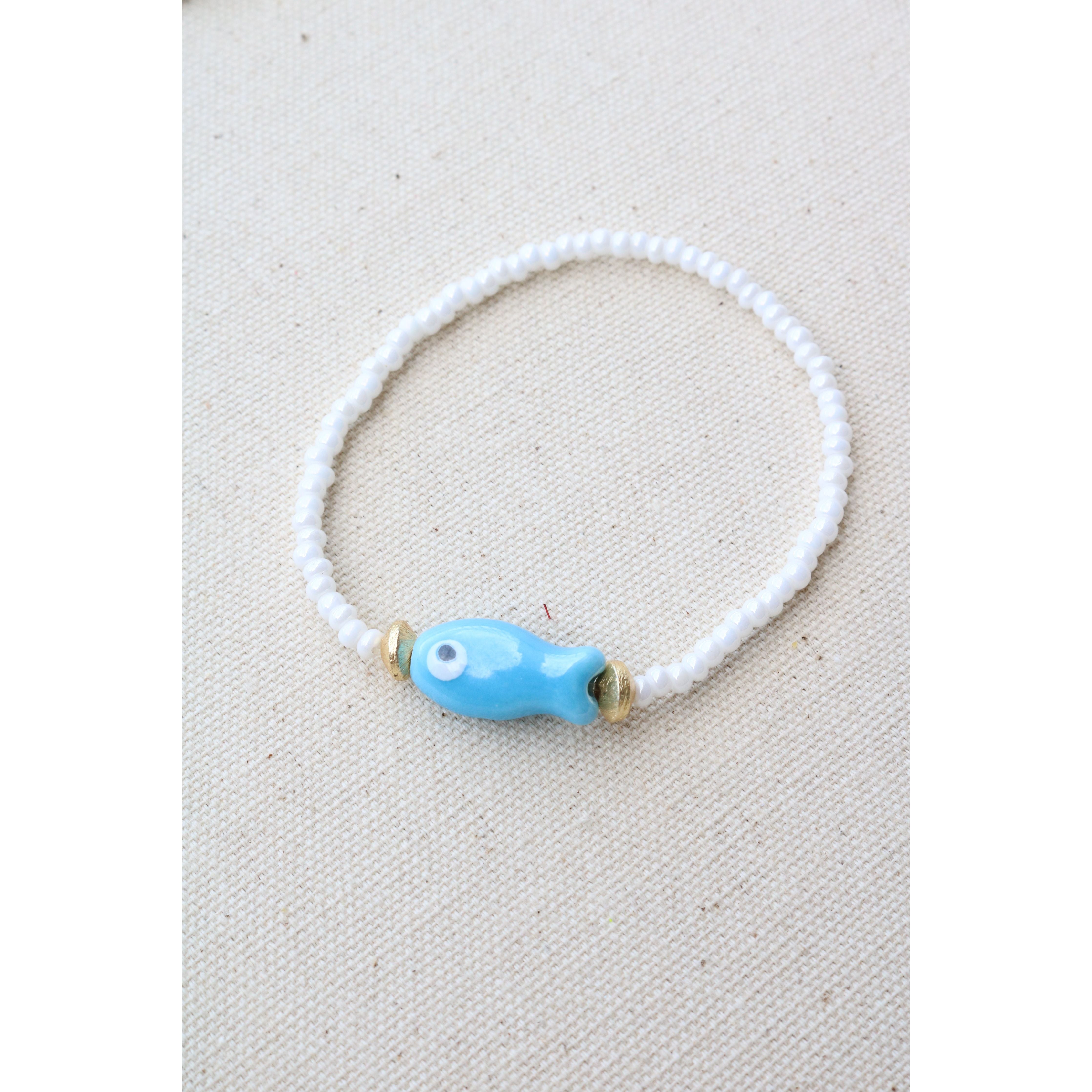 The Fancy Fan Fish Beaded Bracelet