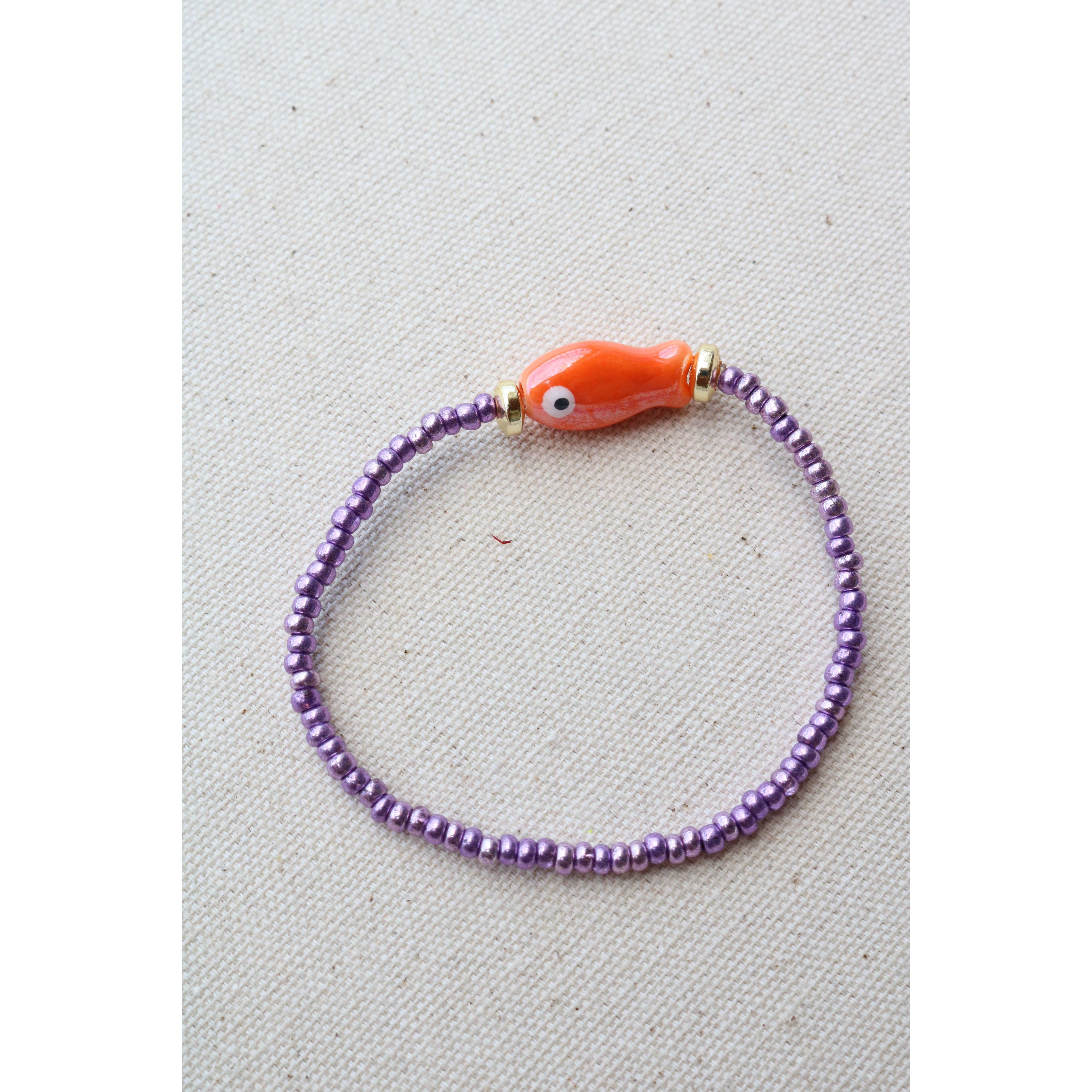 The Fancy Fan Fish Beaded Bracelet