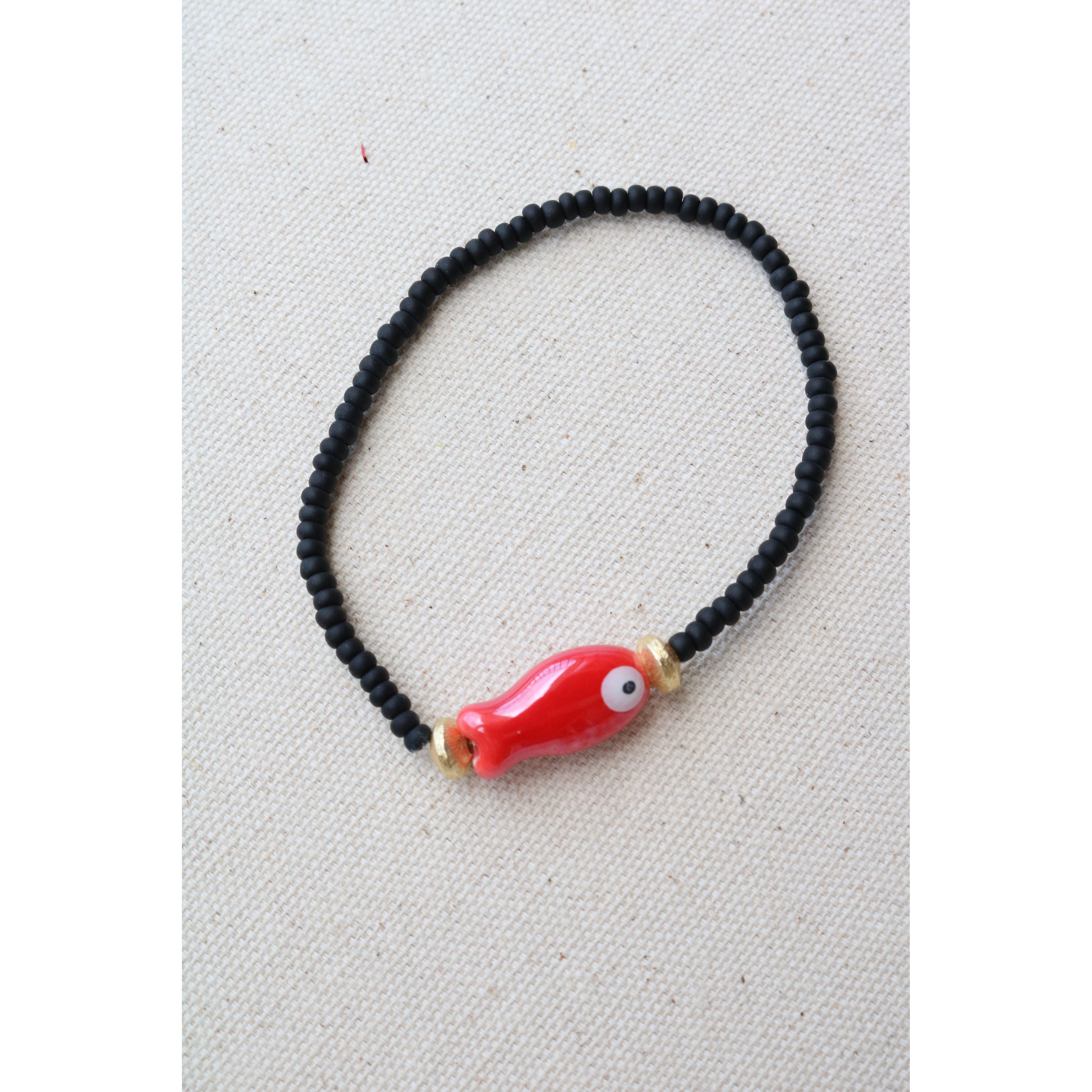 The Fancy Fan Fish Beaded Bracelet