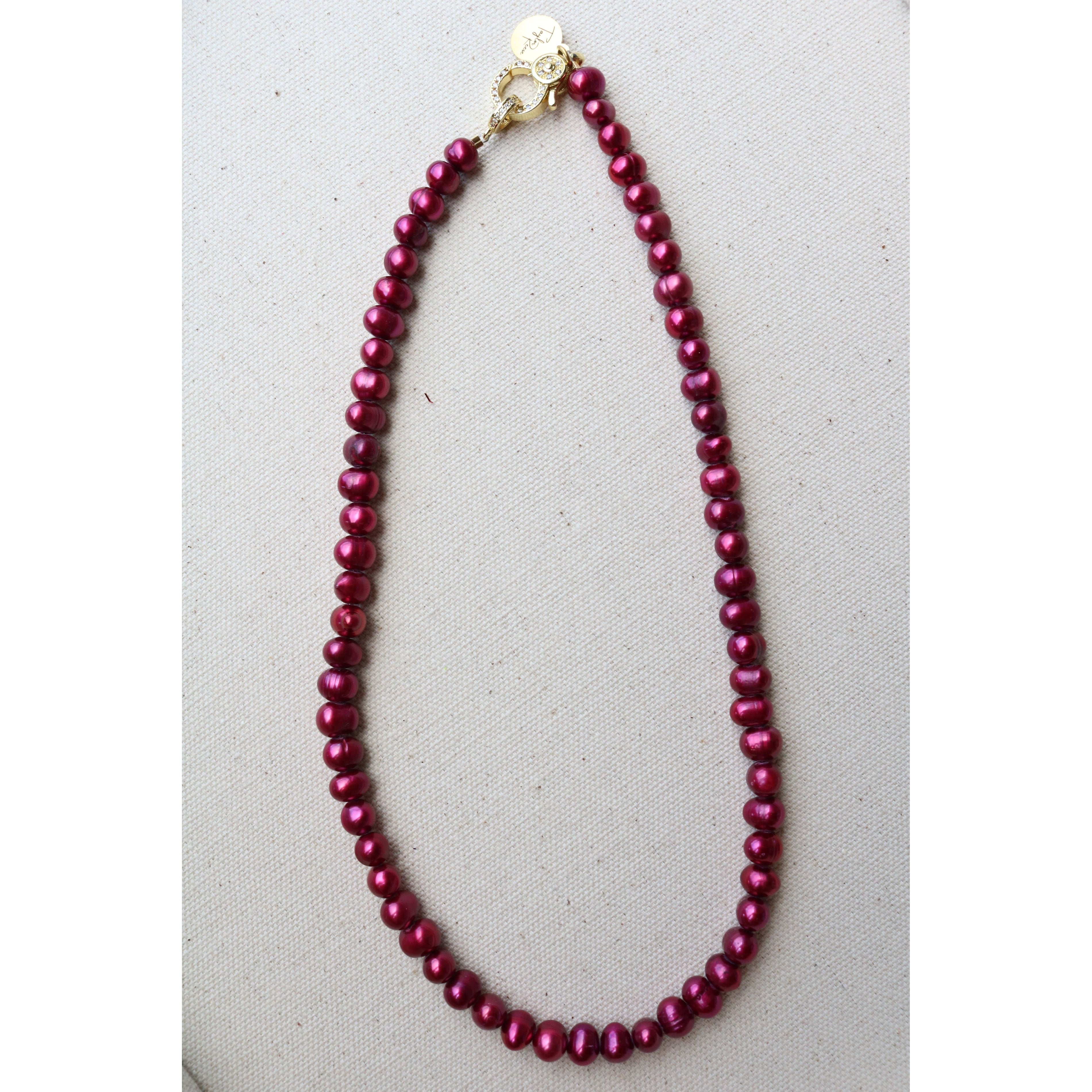 Red Freshwater Pearl Necklace