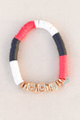 Gaston Christian School (GCS) Pave Polymer Stretch Bracelet