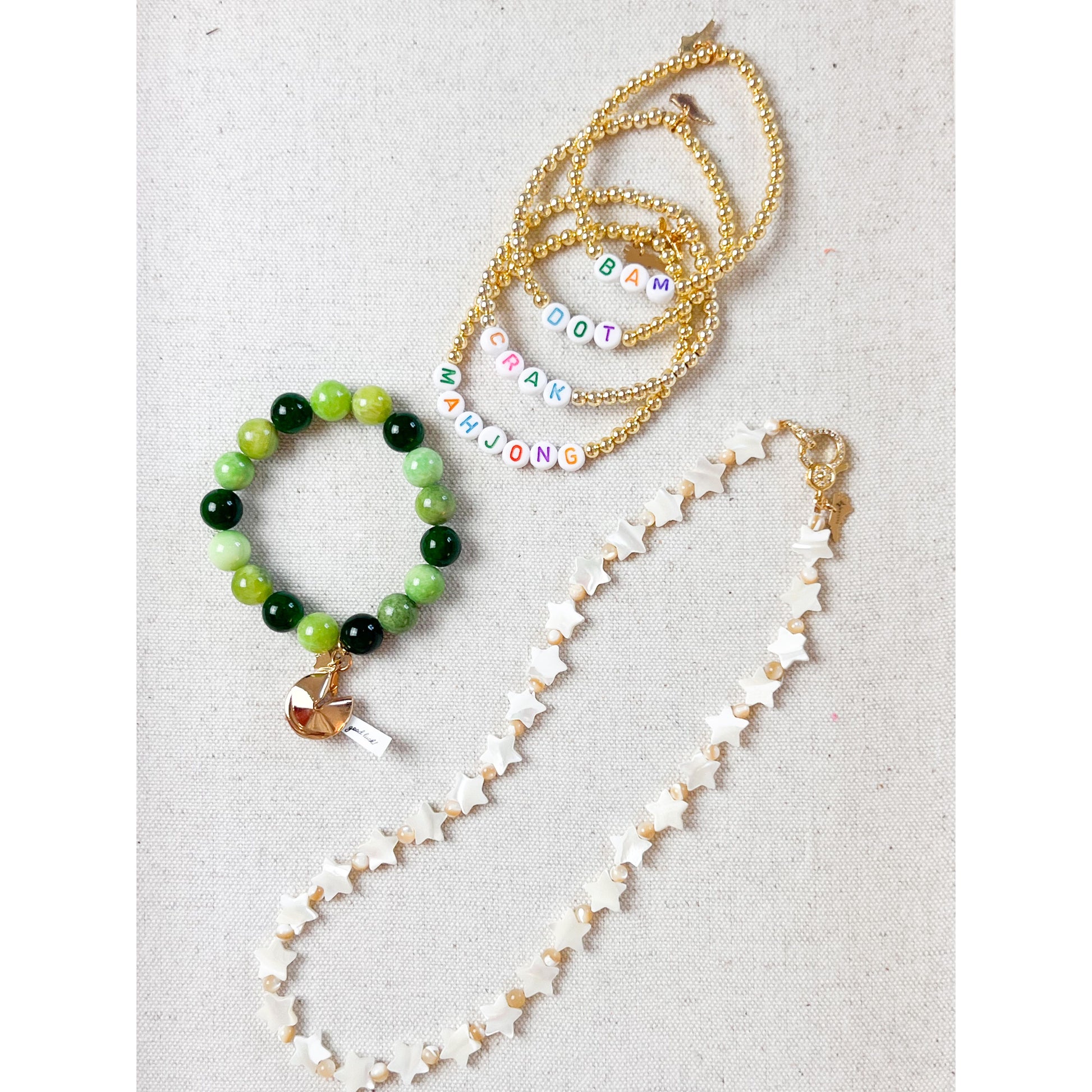 Mahjong Goldie Bracelet Set