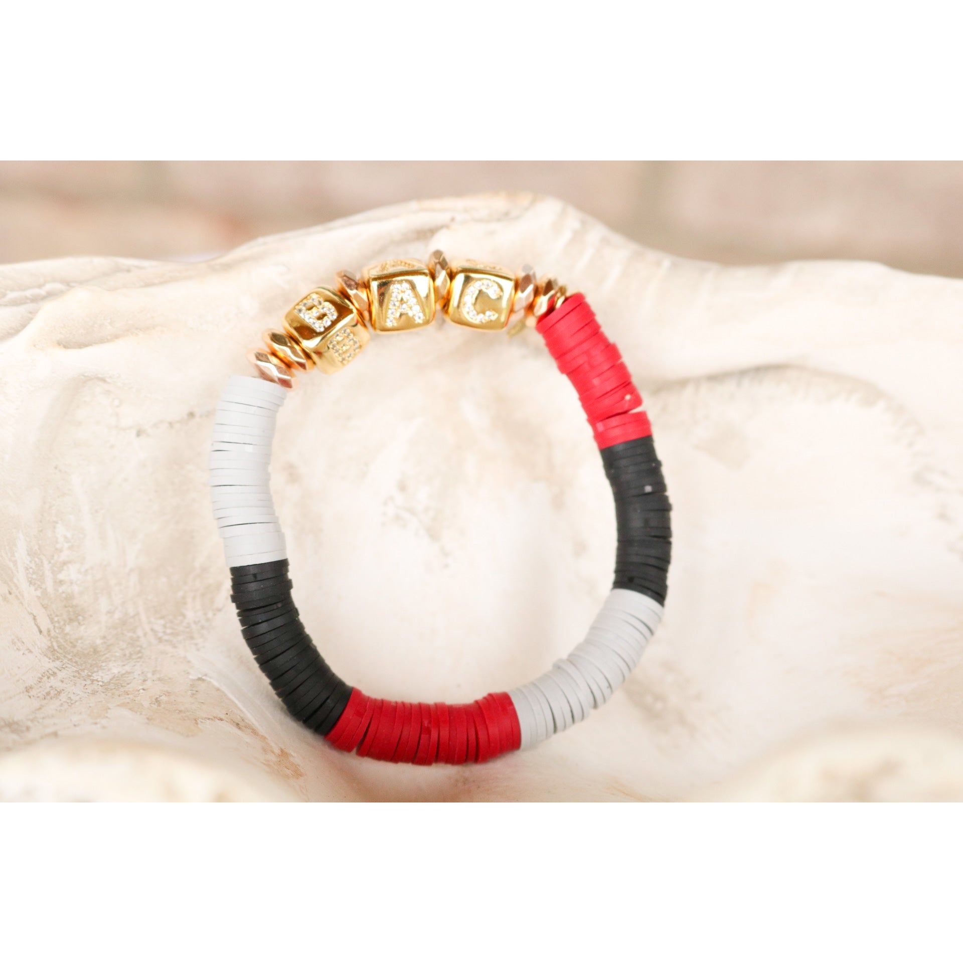 Belmont Abbey College (BAC) Pave Polymer Bracelet