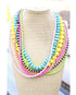 turquoise howlite knotted necklace is shown styled with other taylor reese necklaces