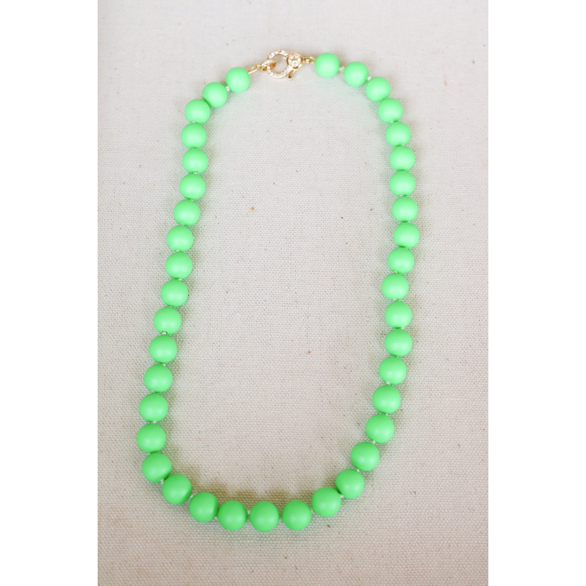Neon Swarovski Pearl Hand Knotted Necklace