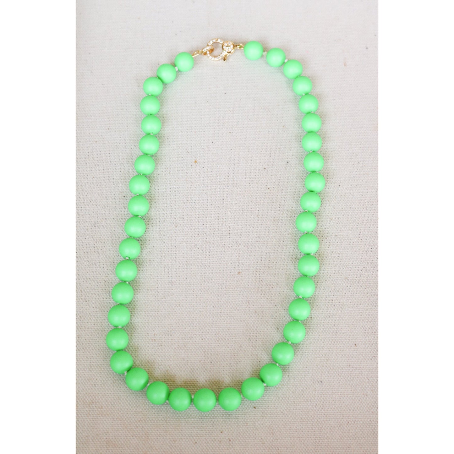 Neon Swarovski Pearl Hand Knotted Necklace