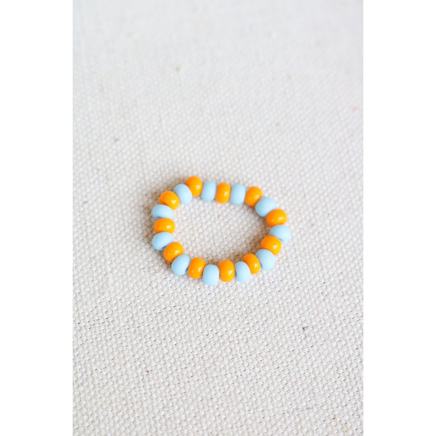 Summer Stripe Seed Bead Friendship Ring