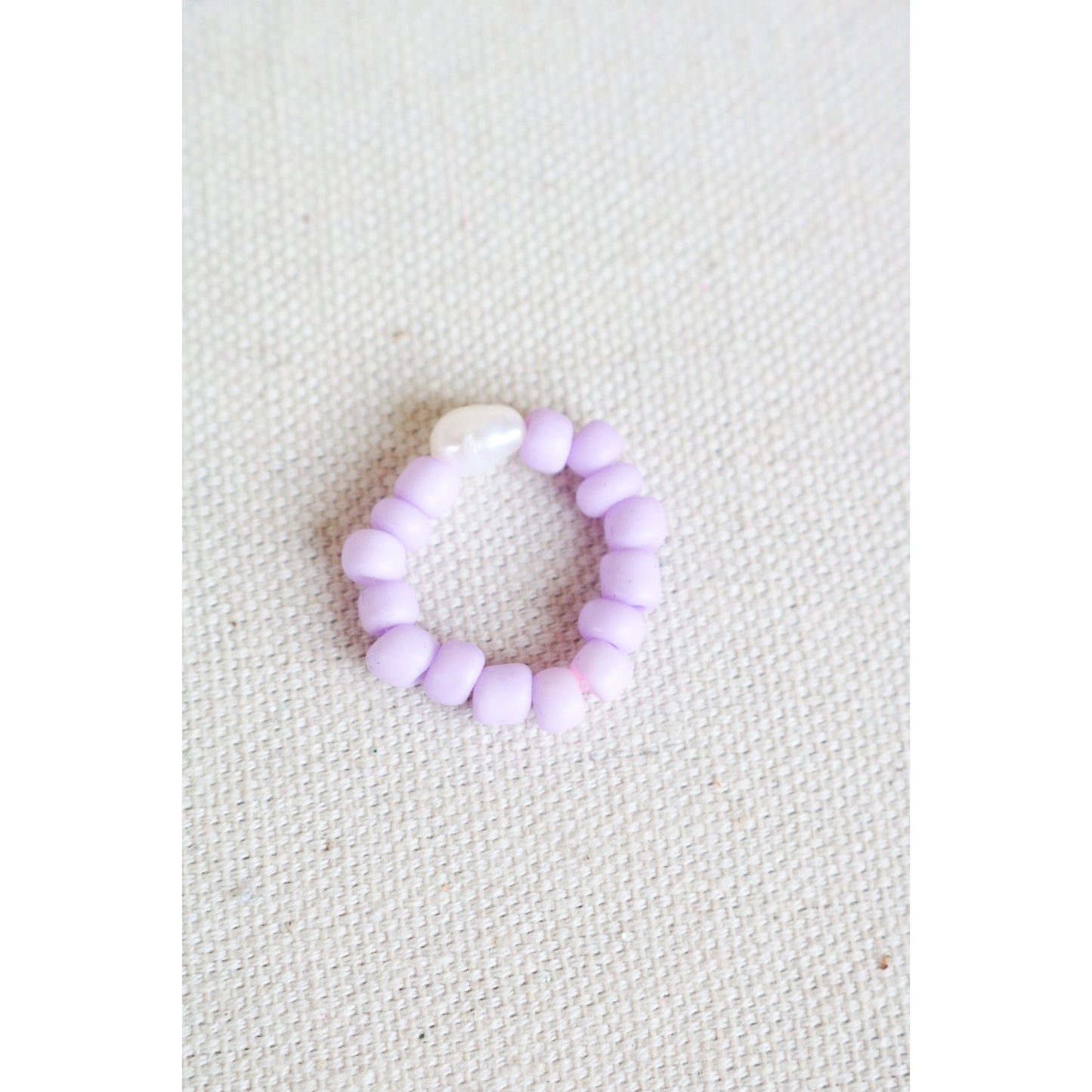 Solid Pearl Seed Bead Friendship Ring