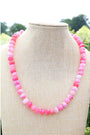 Hot Pink Opal Candy Crush Necklace