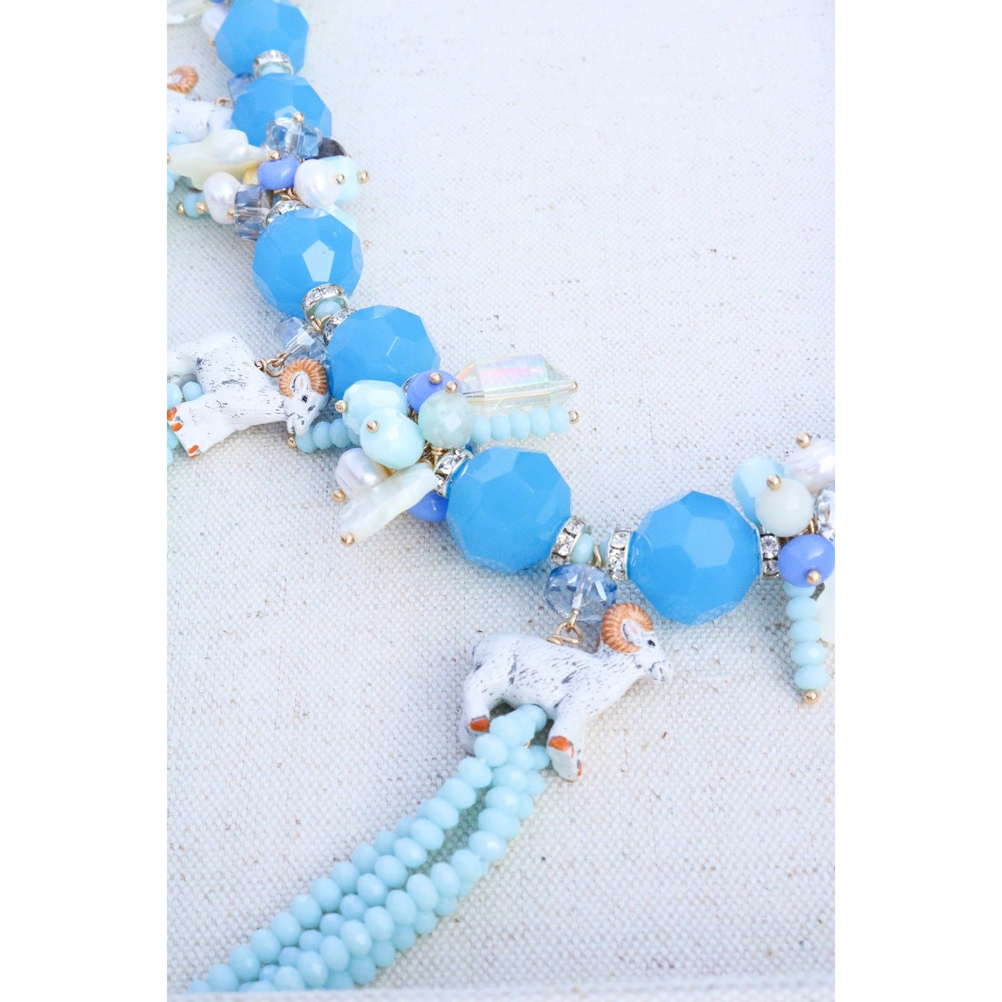 Taylor Tassel Necklace in Blue Ram