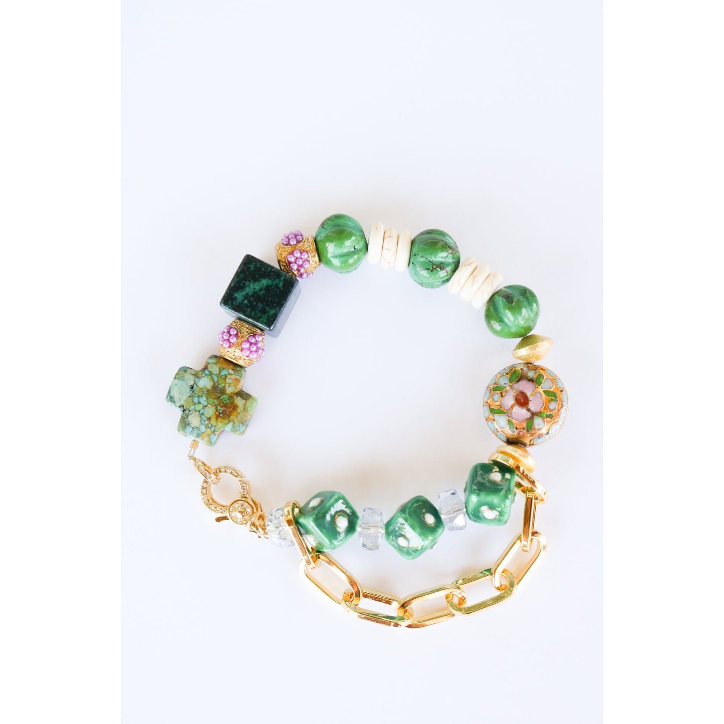 Forever Green Chain Link Bracelet