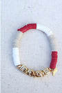 Elon Univ. (ELON) Pave Polymer Clay Bracelet