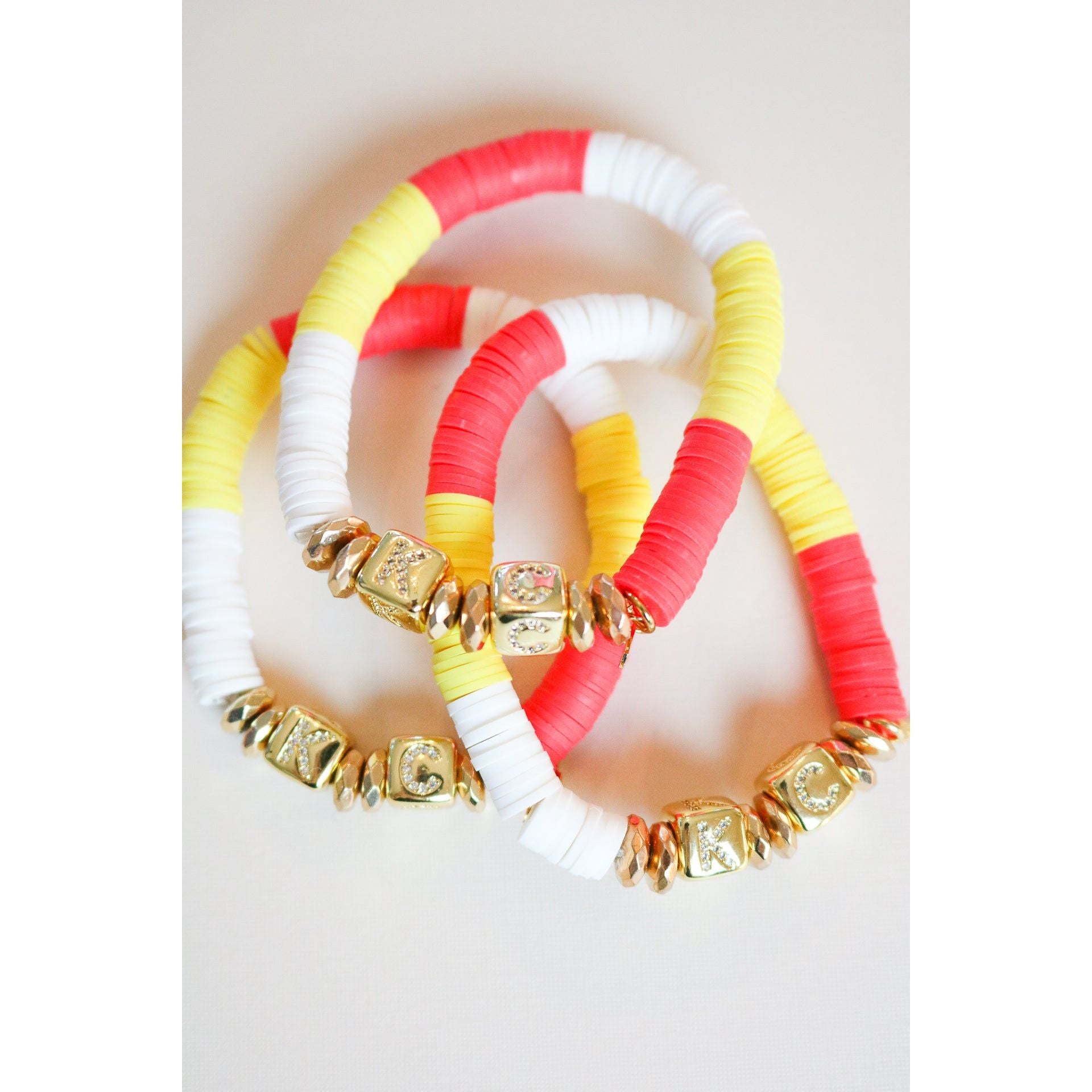 Kansas City (KC) Pave Polymer Clay Stretch Bracelet