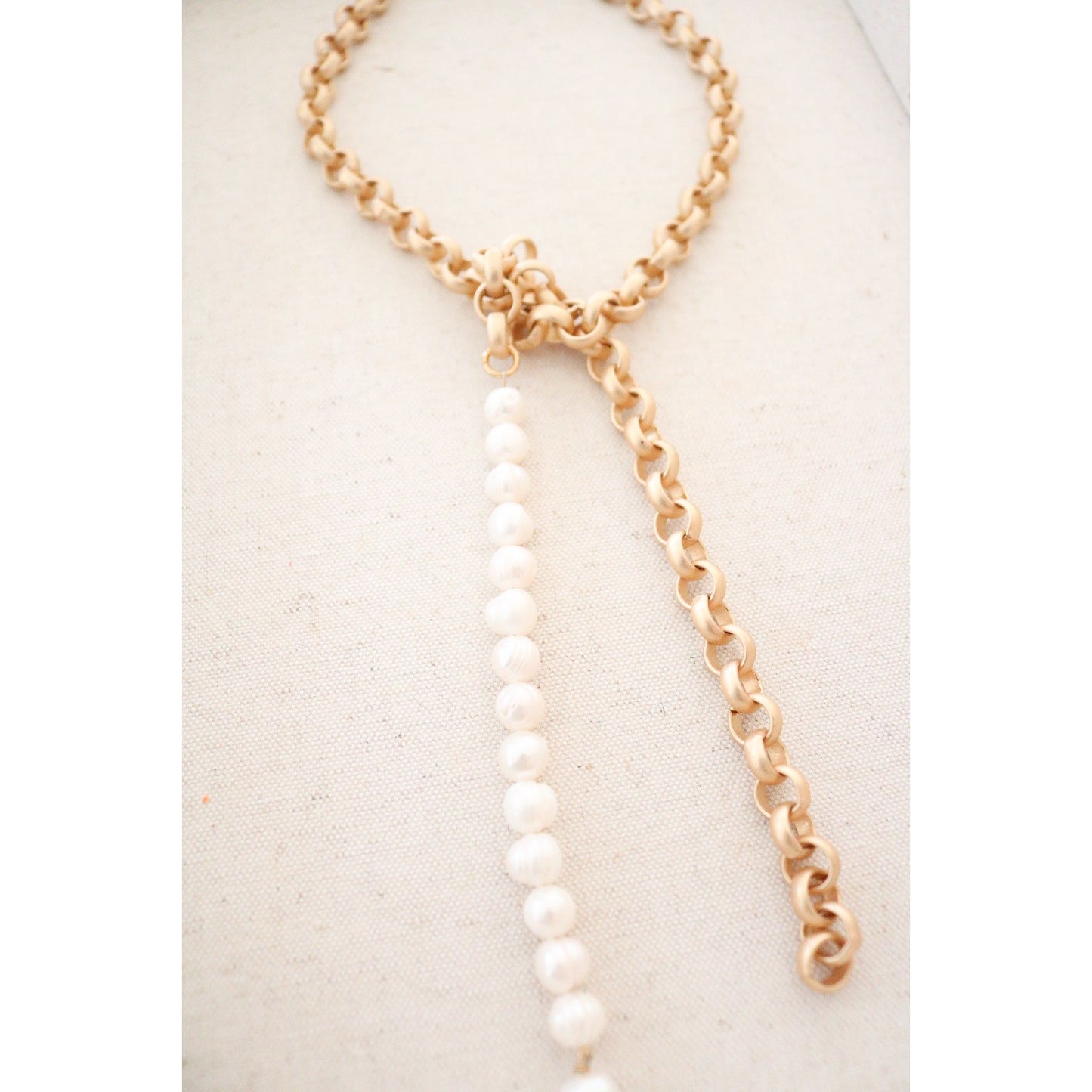 Baroque Pearl Lariat Necklace