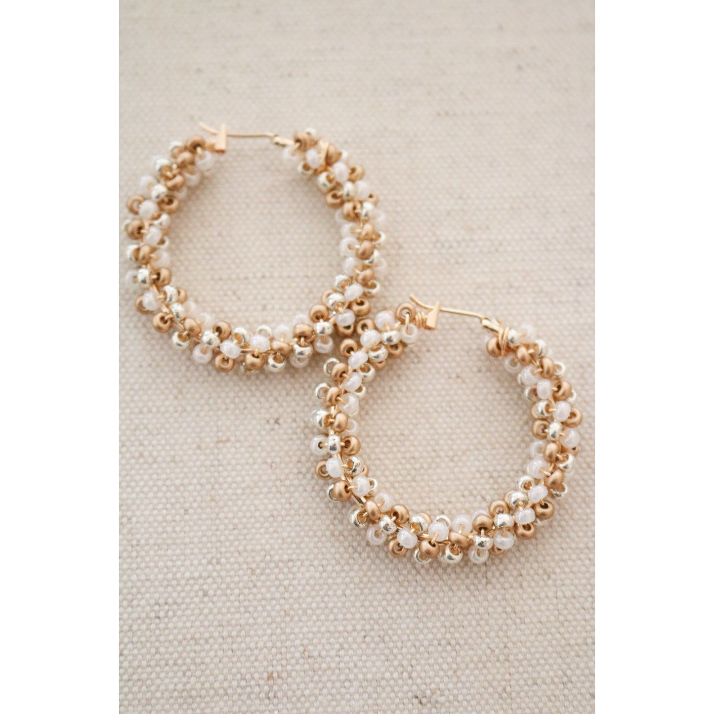 Valentine's Day Pre-Game Beaded Hoops