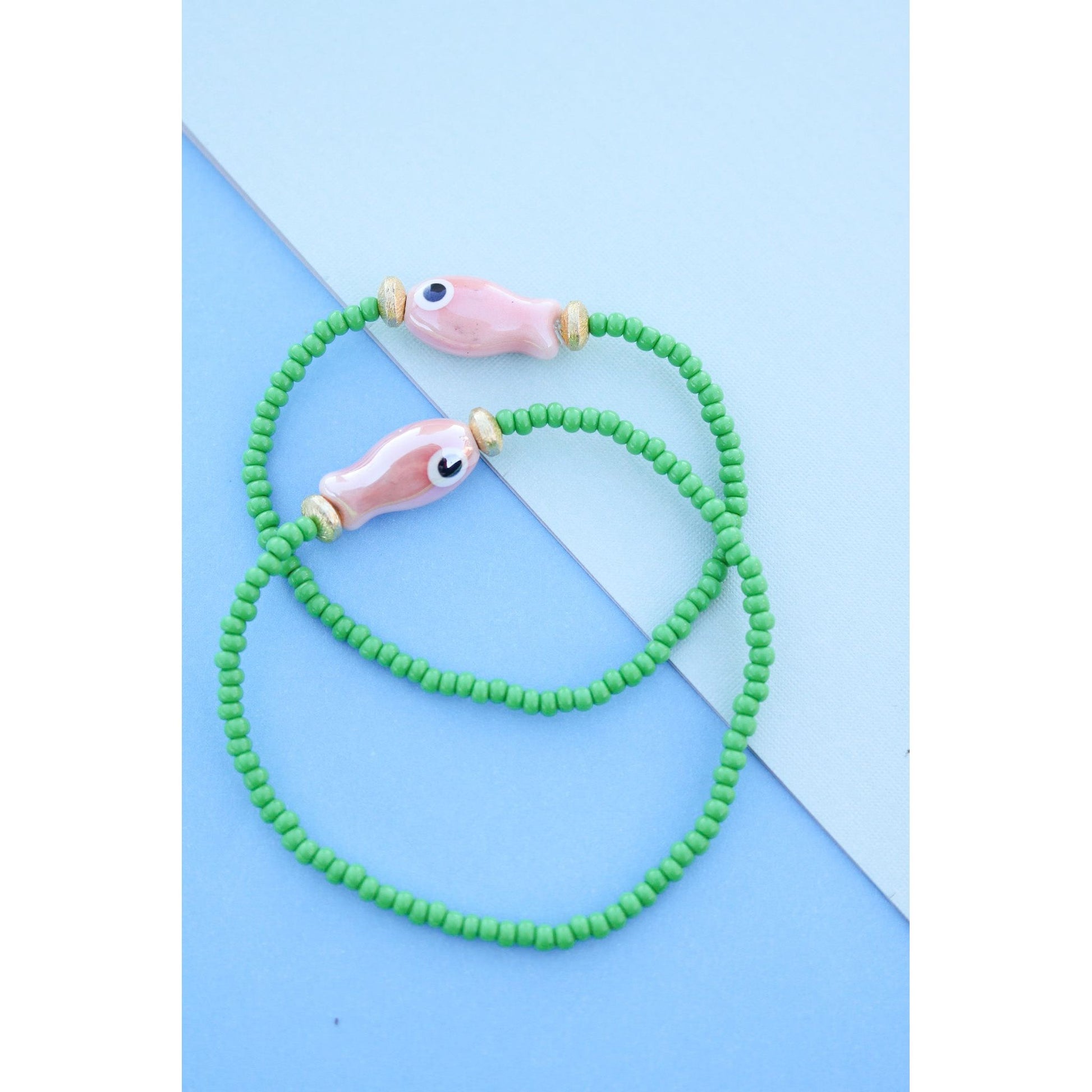 The Fancy Fan Fish Beaded Bracelet