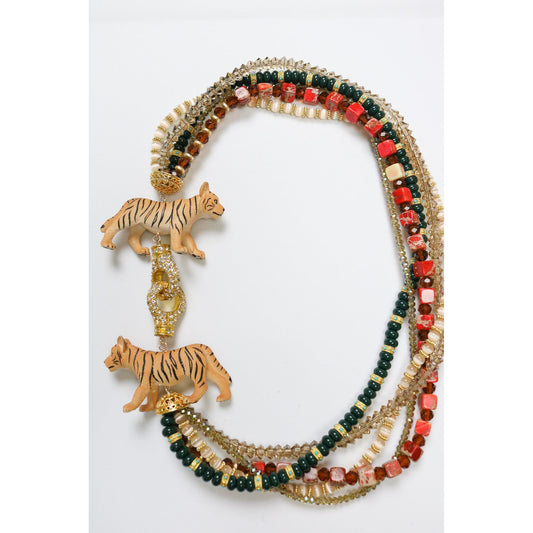 Tiger Strand Statement Necklace