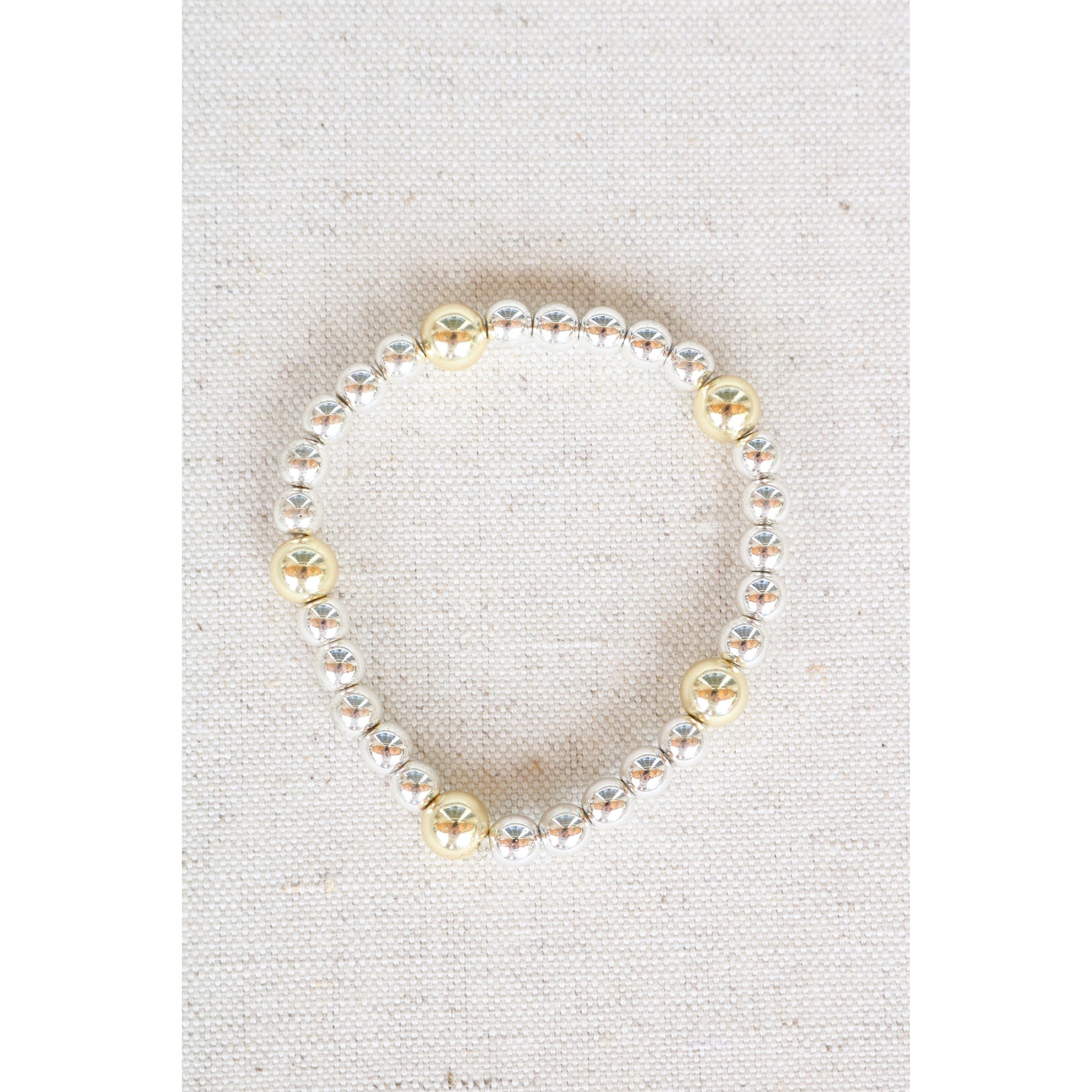Mixed Metal Classic Ball Bracelet