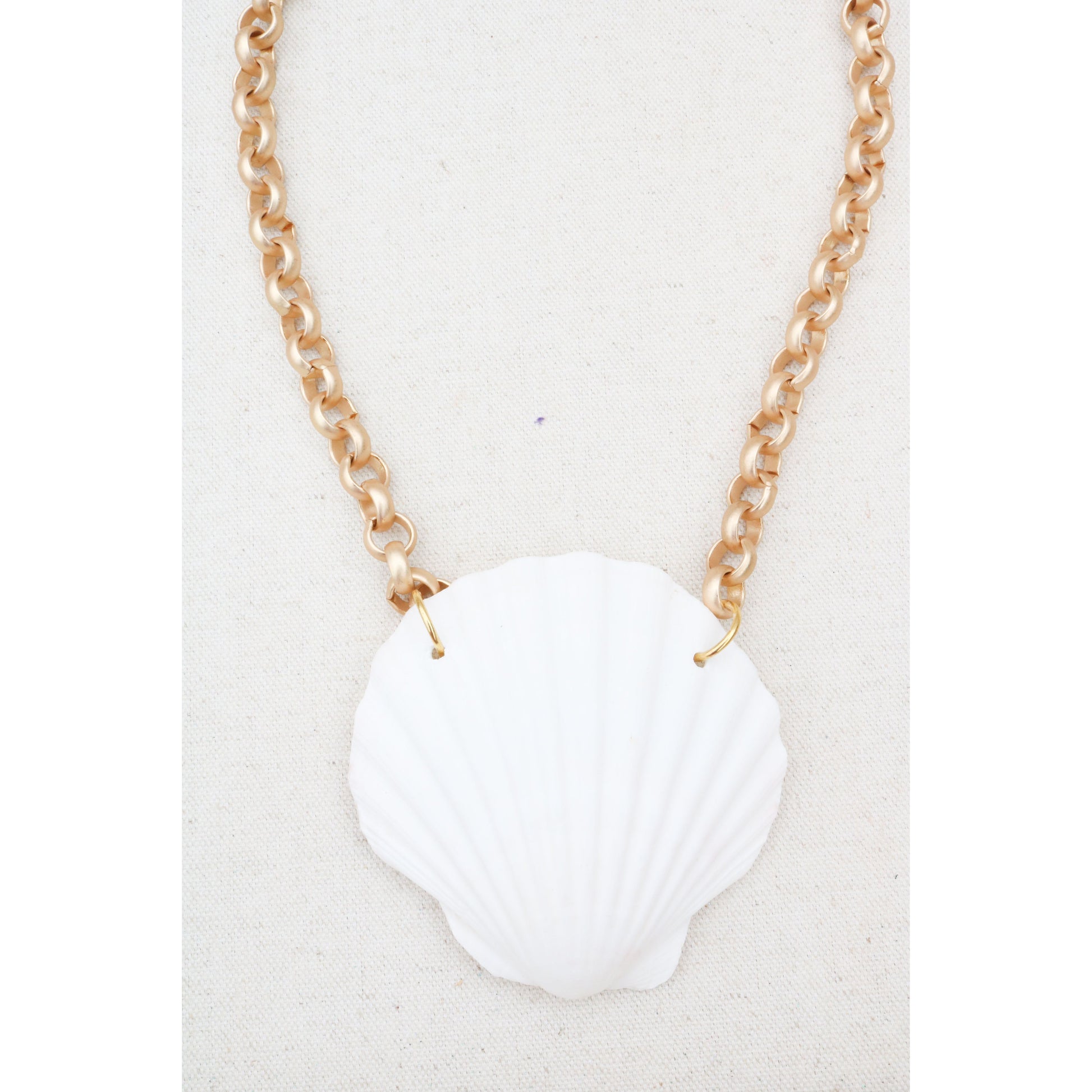 Scallop Shell Chain Necklace