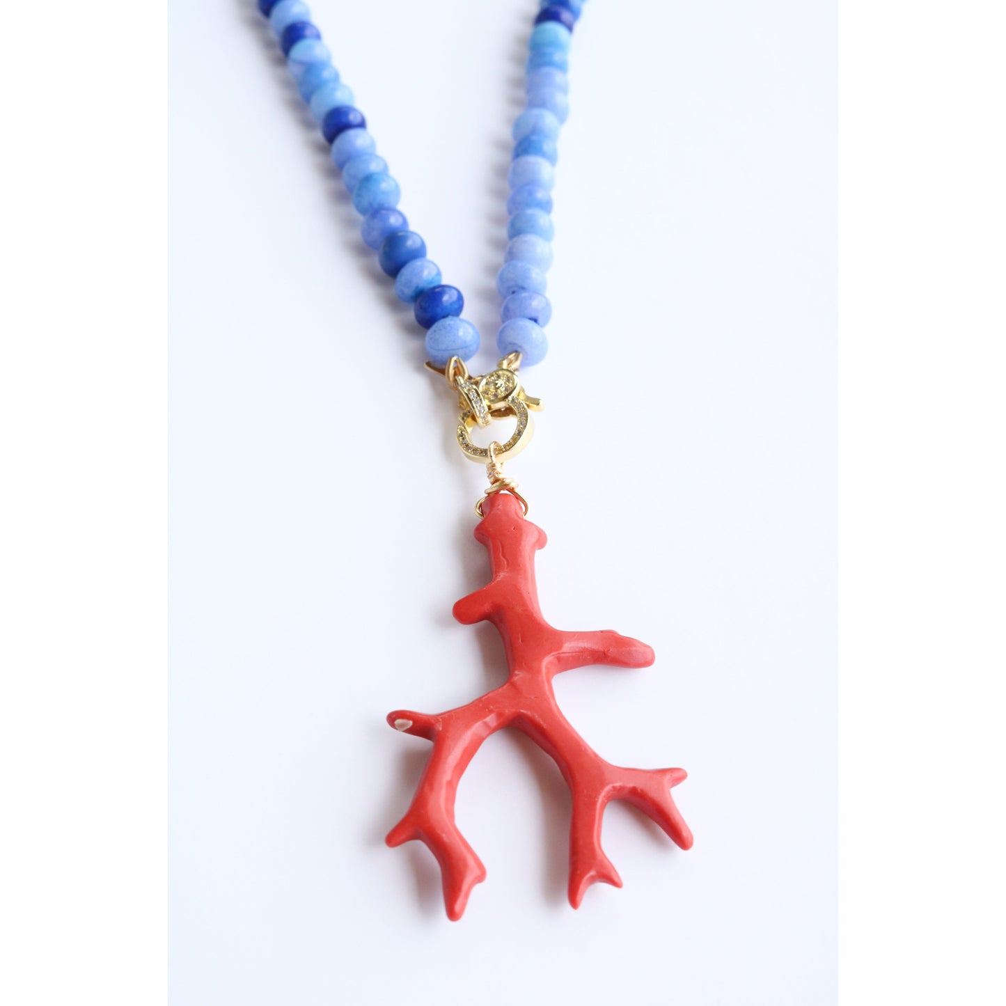 Red Coral Branch Pendant