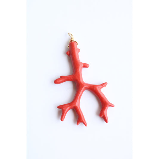 Red Coral Branch Pendant