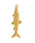 a large 65mm gold sardine fish pendant