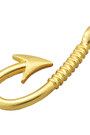 Matte Gold Fish Hook Pendant