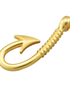 Matte Gold Fish Hook Pendant