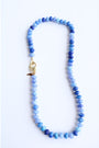 Dark Blue Opal Candy Crush Knotted Necklace