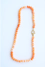 Orange Opal Candy Crush Knotted Necklace