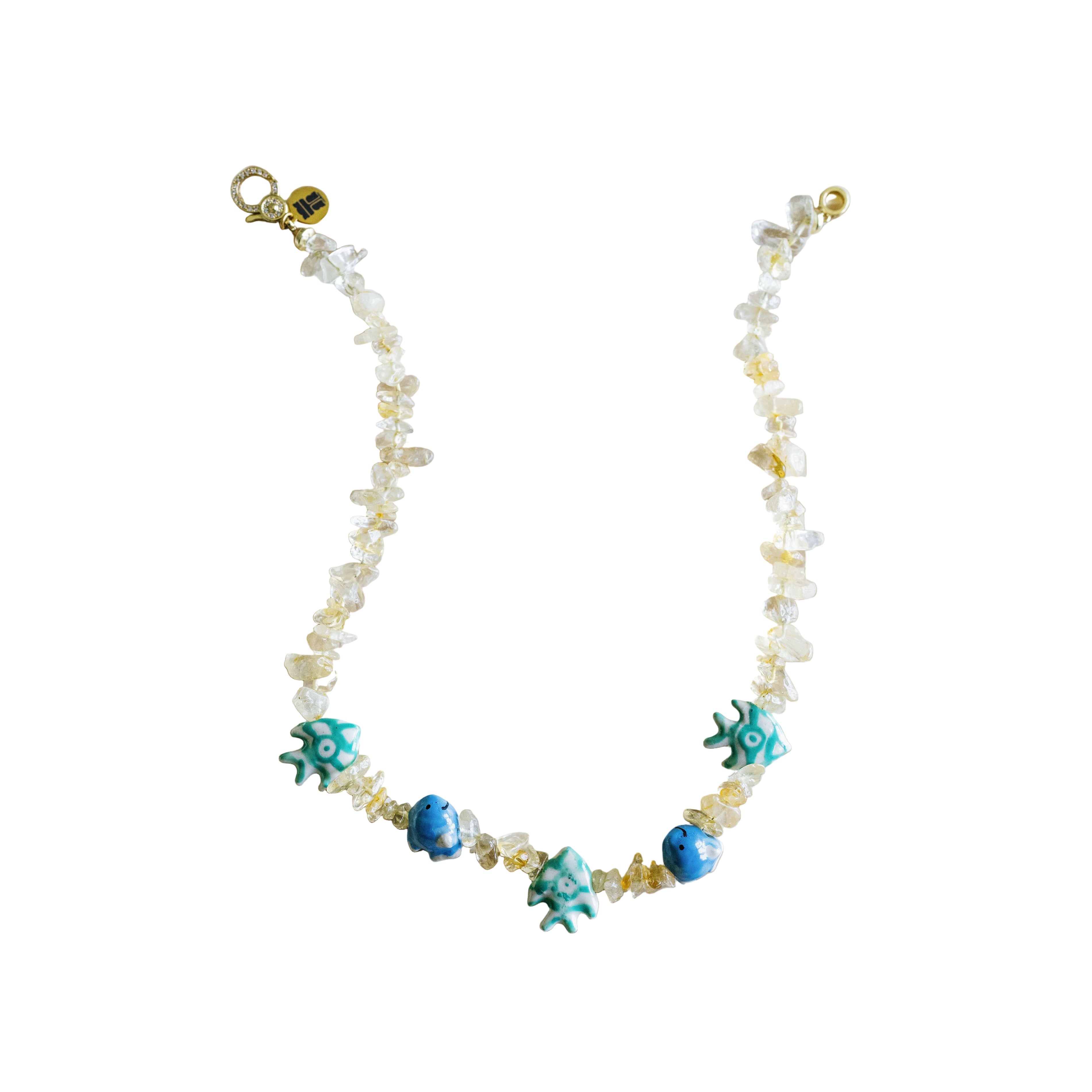 Citrine Fish Necklace