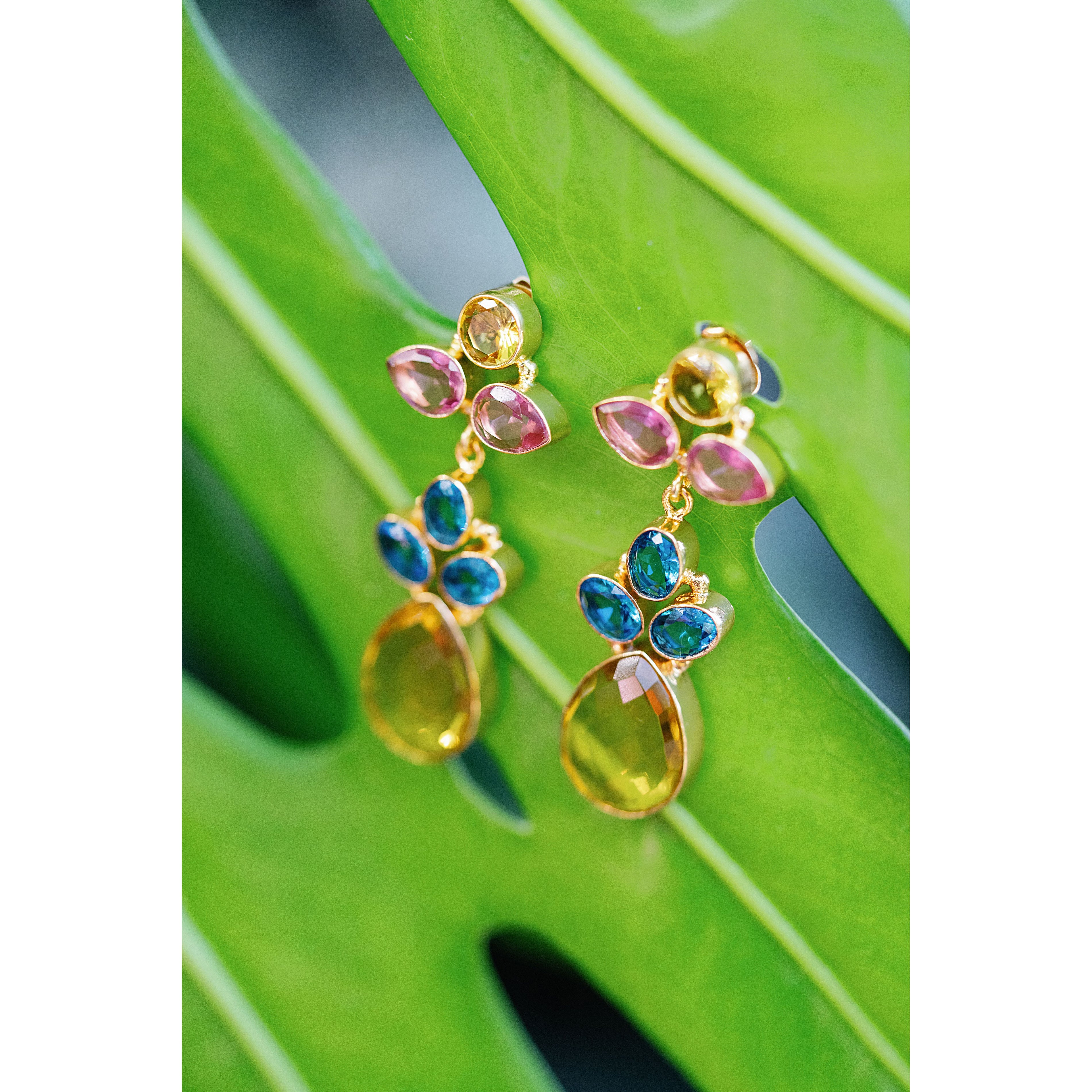 Pineapple Gemstone Earring