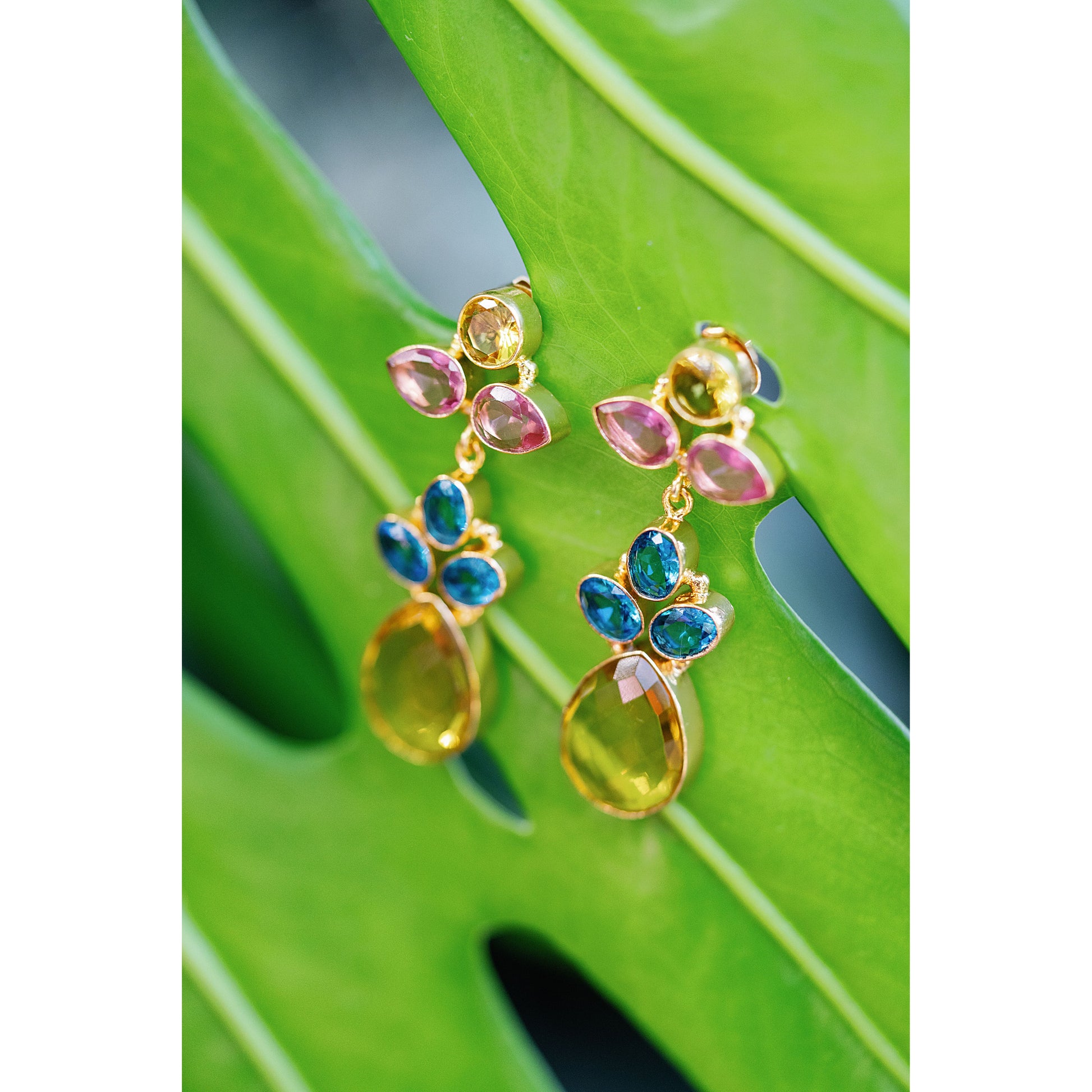 Pineapple Gemstone Earring
