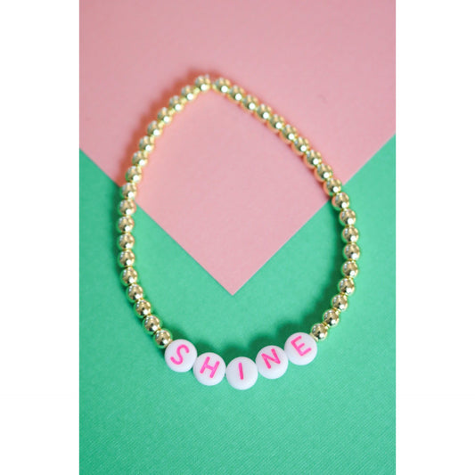 Pink "Shine" Little Holiday Bracelet