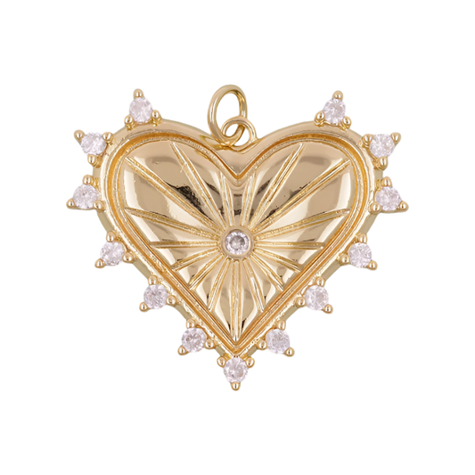 Gold-Filled Spiked Heart Pendant