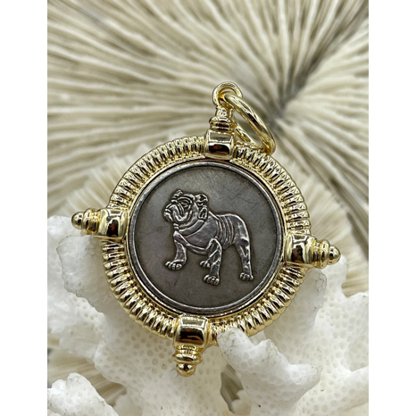 Bulldog Coin Pendant