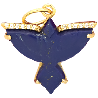 Lapis Lazuli Eagle Charm