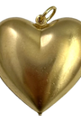 Brass Puffy Heart Pendant