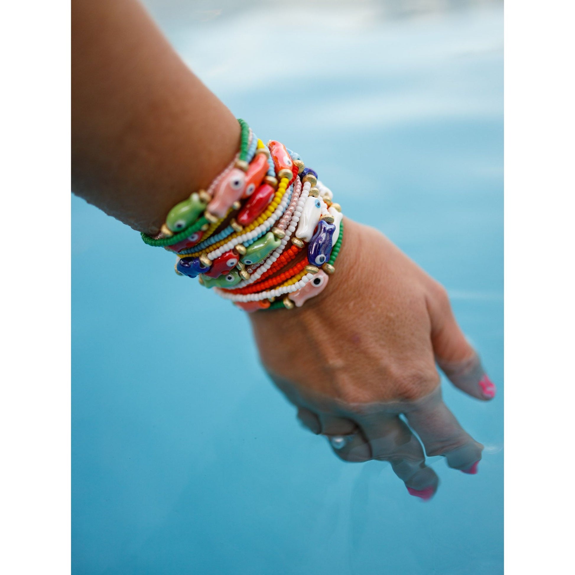 The Fancy Fan Fish Beaded Bracelet