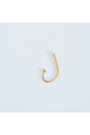 flat gold fish hook charm