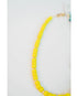 neon yellow beaded necklace with gold spacers
