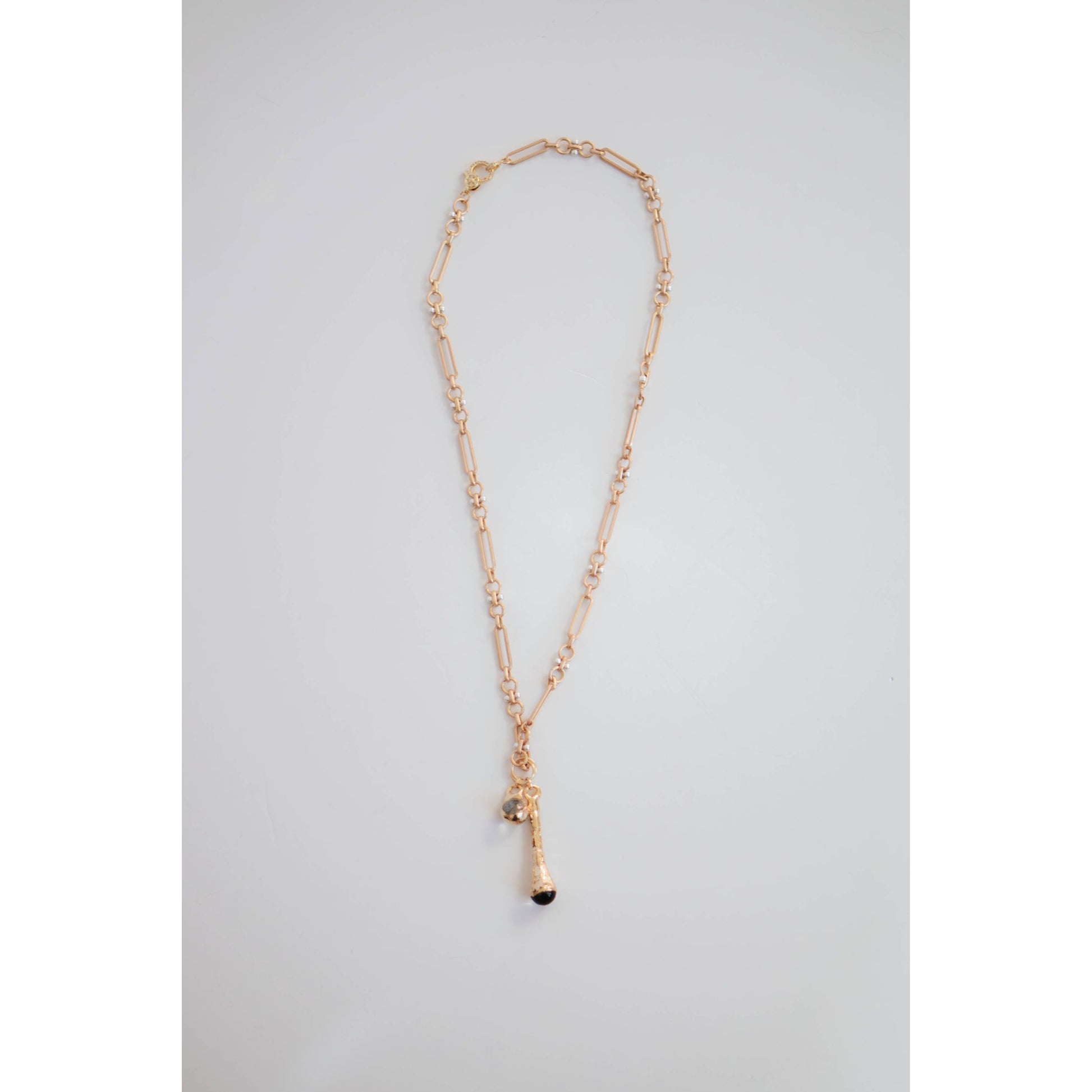 Crystal Drop Pendant Chain Necklace