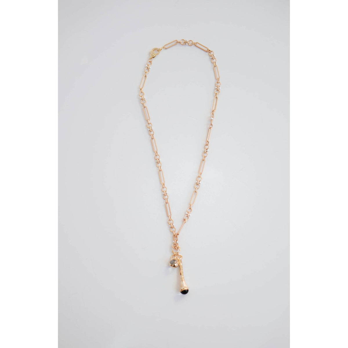 Crystal Drop Pendant Chain Necklace