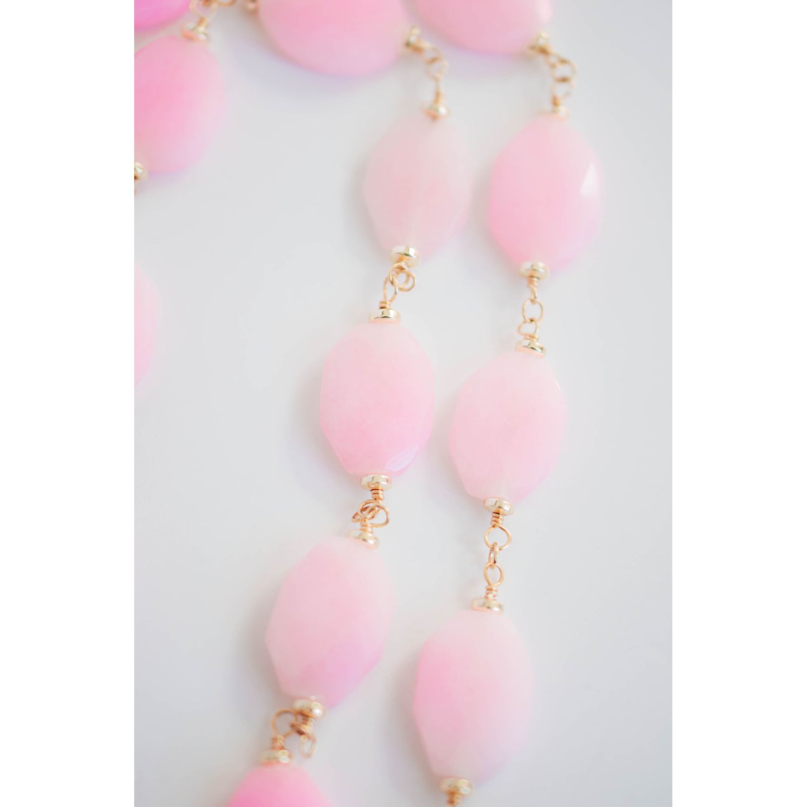 Pink Paradise Long Beaded Necklace