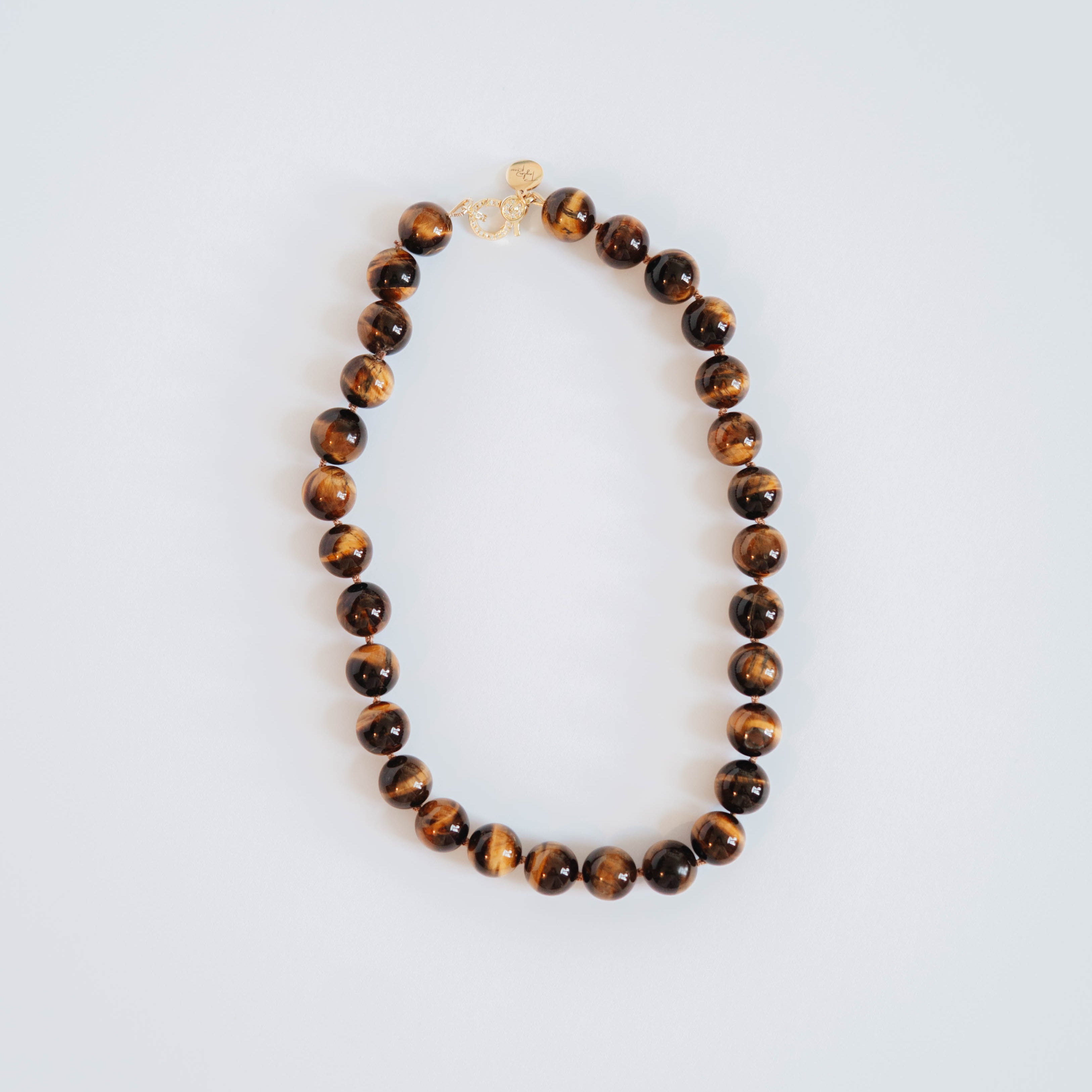 Tiger Eye Hand Knotted Necklace