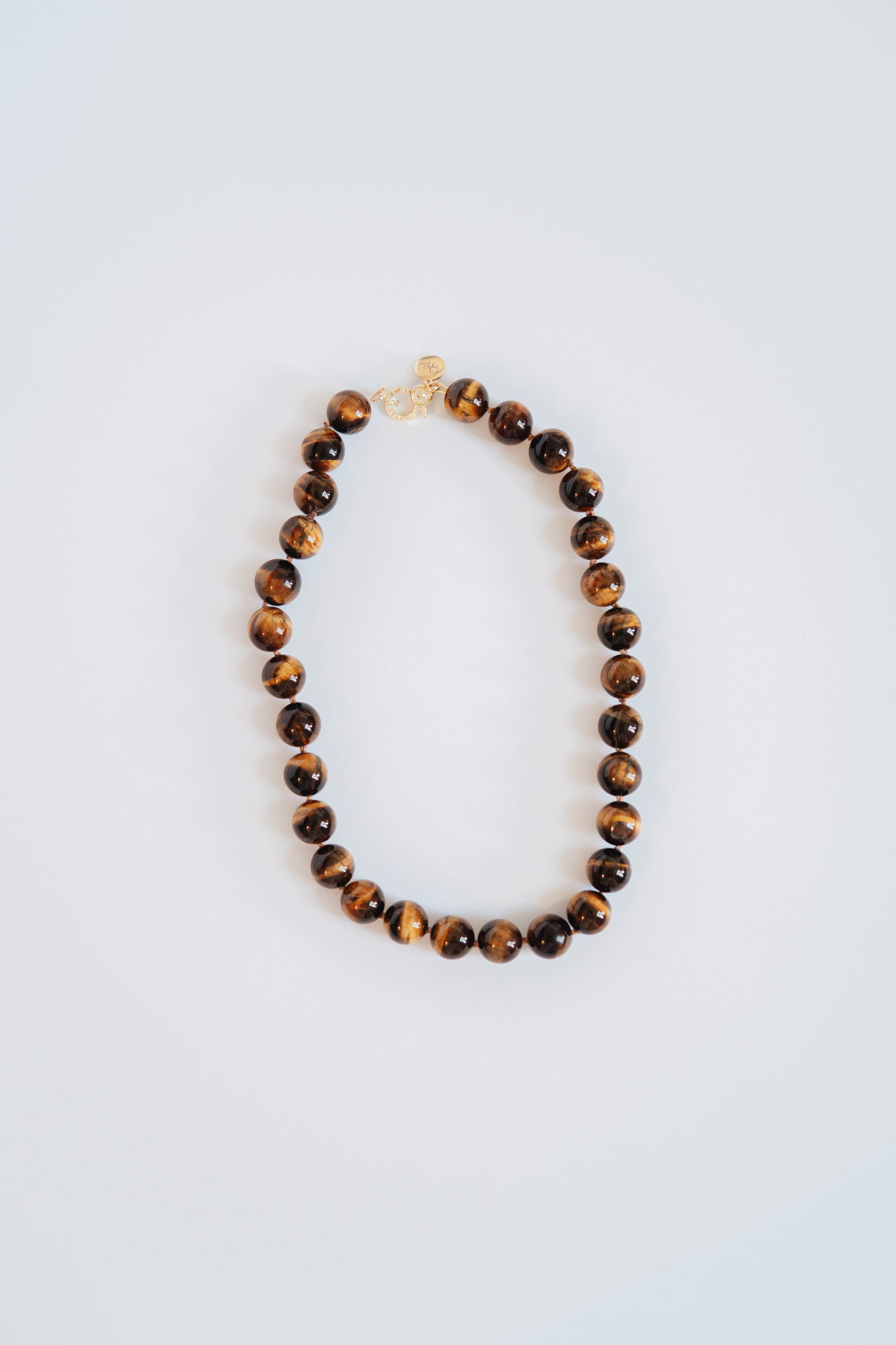 Tiger Eye Hand Knotted Necklace