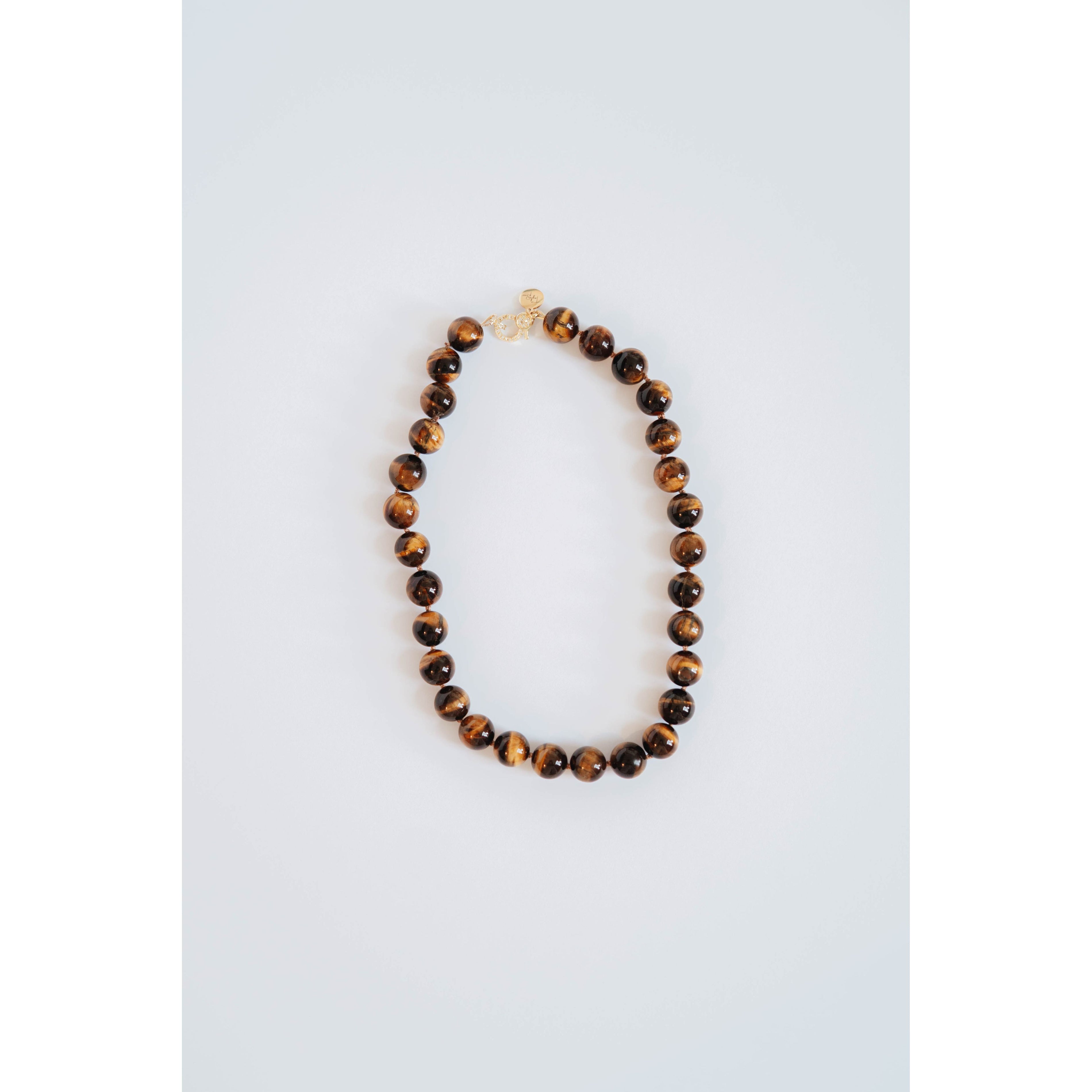 Tiger Eye Hand Knotted Necklace