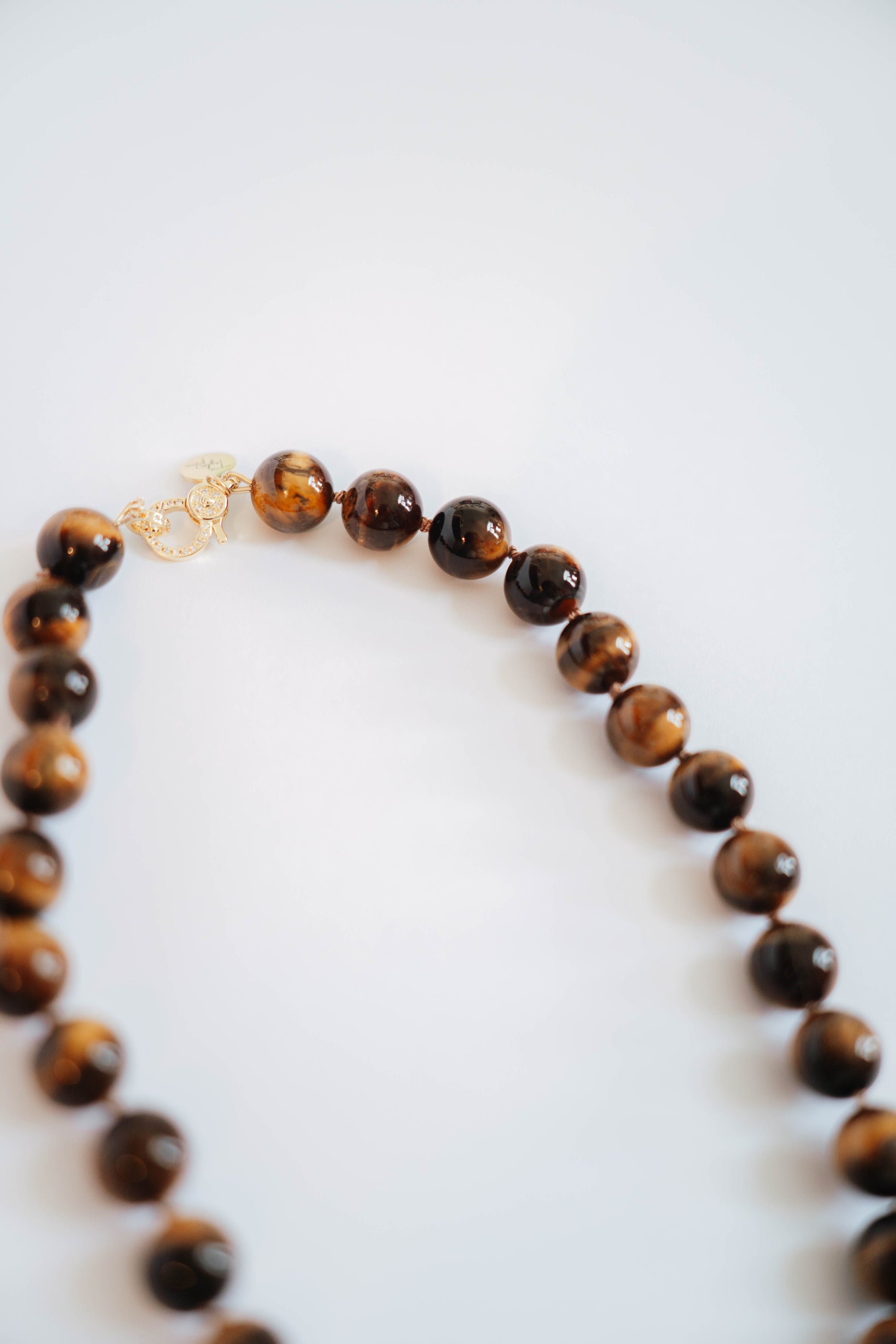 Tiger Eye Hand Knotted Necklace