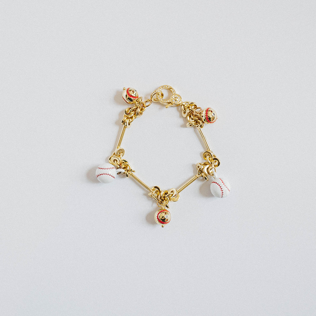 Baseball Charm Bracelet