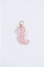 Pink Quartz + 14K Gold Carved Seahorse Pendant